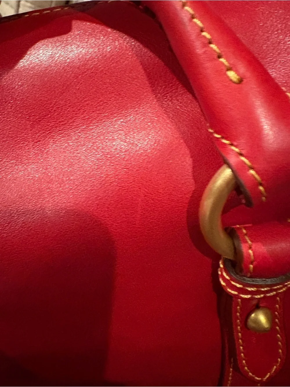 💖SPOTLIGHT💖NWT Dooney & Bourke Red Florentine Satchel with Gold Hardware